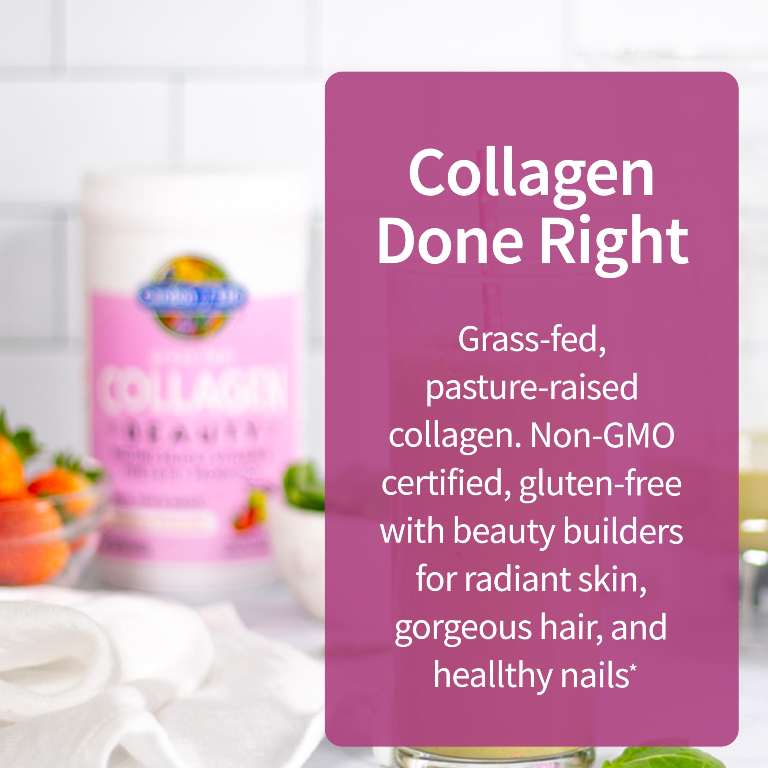 Garden of Life Grass Fed Collagen Beauty Powder, Strawberry Lemonade — Amazon image 4