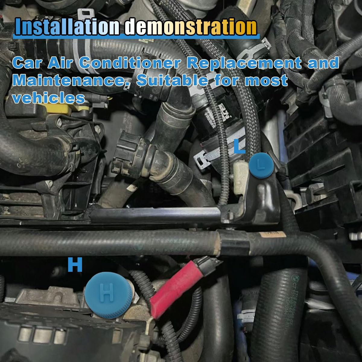 Snapklik.com : 10PCS Car A/C Valve Core Cap, AC Refrigerant Port Cap ...