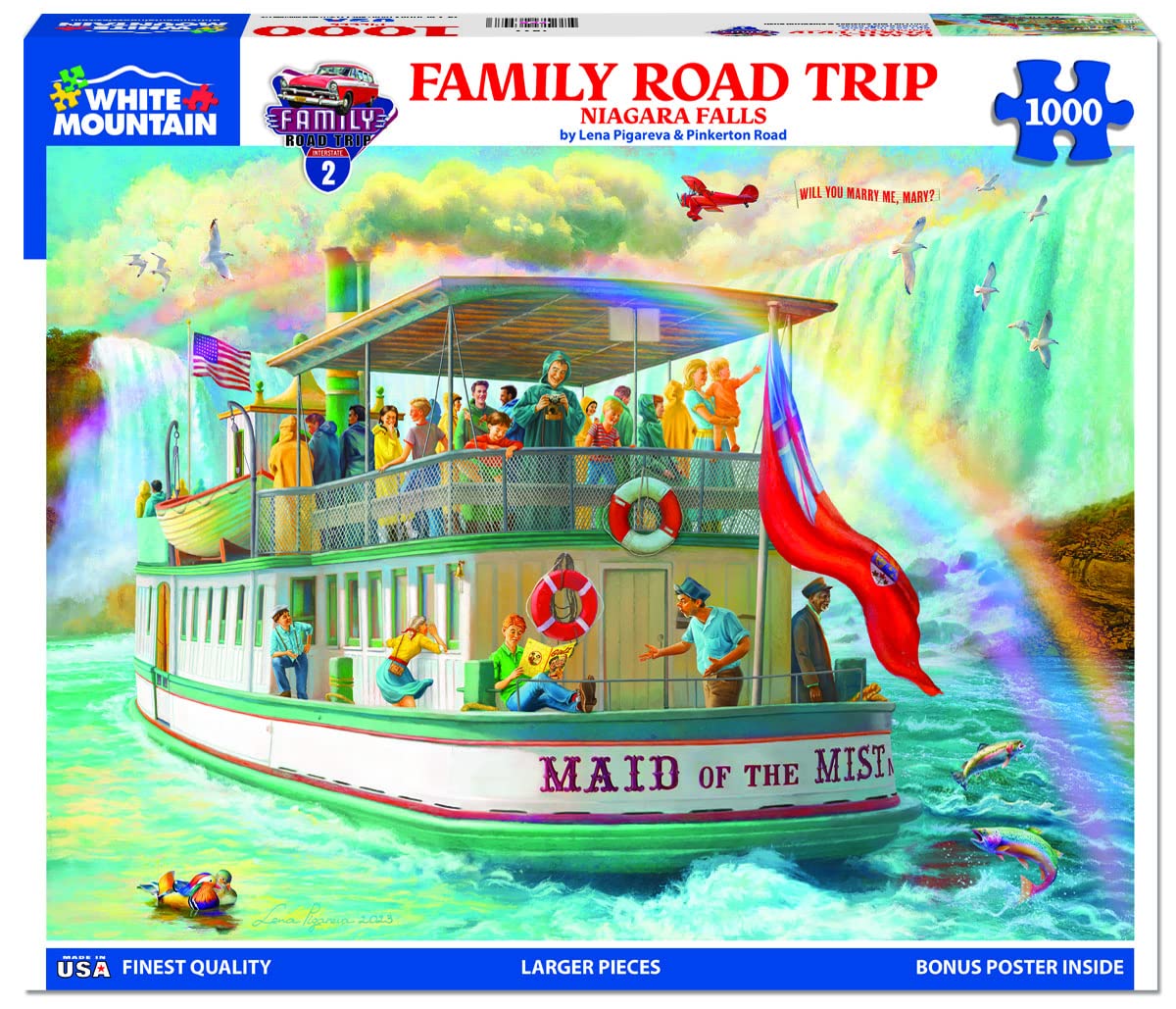 White Mountain Puzzles Family Road Trip-Niagara Falls - Puzzle da 1000 pezzi