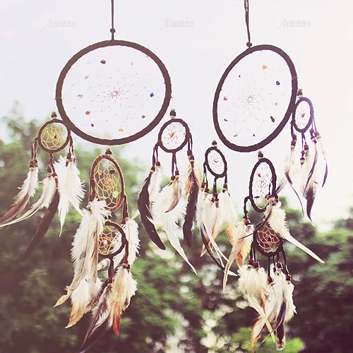 Miniatura 8 de AUEAR, Atrapasueños de metal de 3 pulgadas, aro de macramé dorado para atrapasueños, manualidades, manualidades, manualidades, decoración de boda,