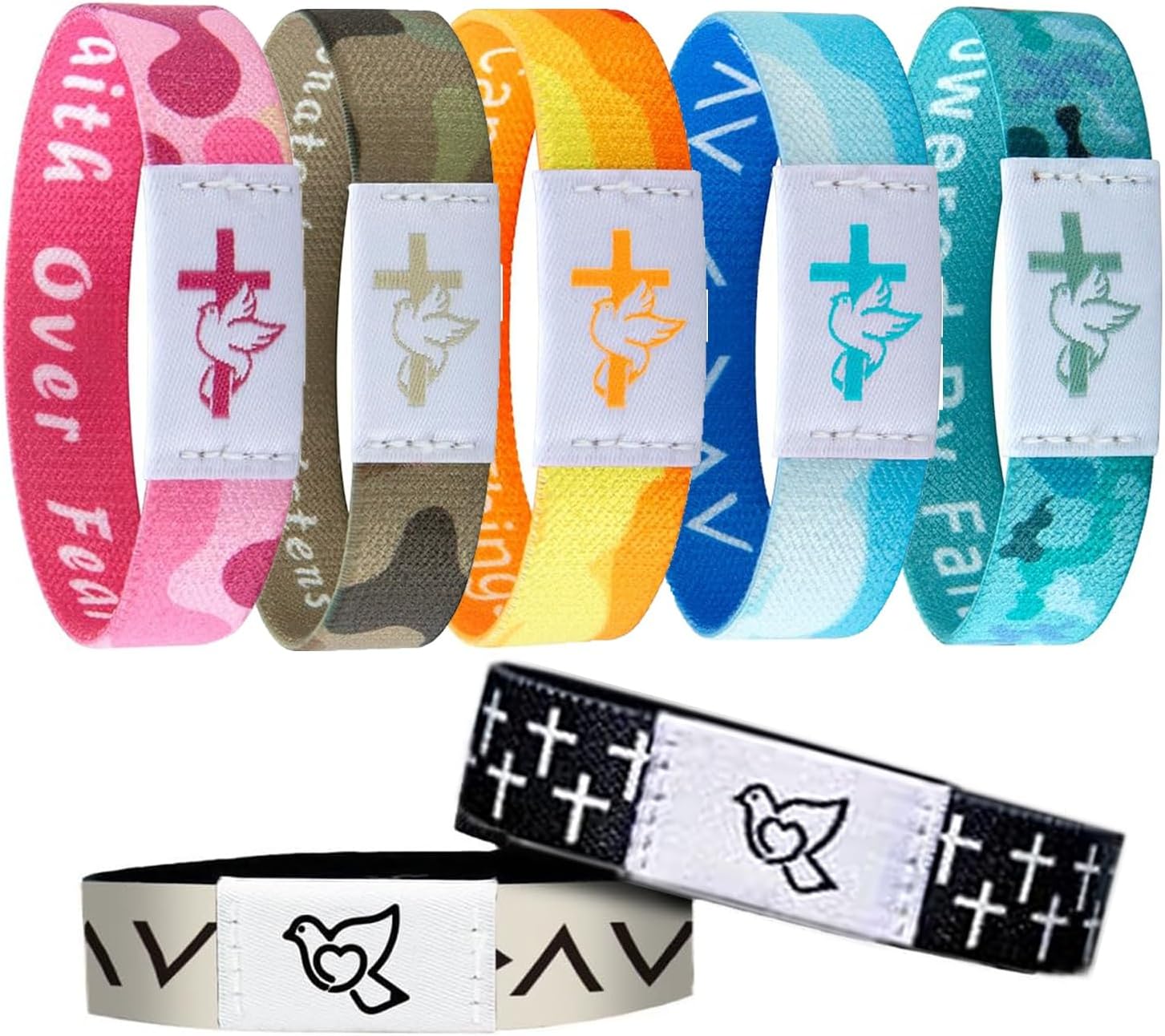 7pcs The Original Bible Verse Bracelets Wearable Daily Bible Verse Bracelet With NFC Personalized Daily Inspiration For Christmas, Valentine's Day, New Year Gifts