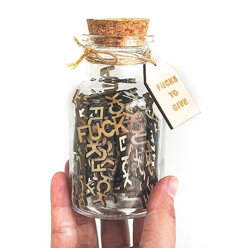 Original Masterpieces Edgy Cute Jar of Fuc k With Blessing Bookmark,120 PCS Jars F ucks To Give,Because You're Worth It,Humorous letters for Birthday Halloween Chrismas Bad mood Funny Joke Gag Gifts