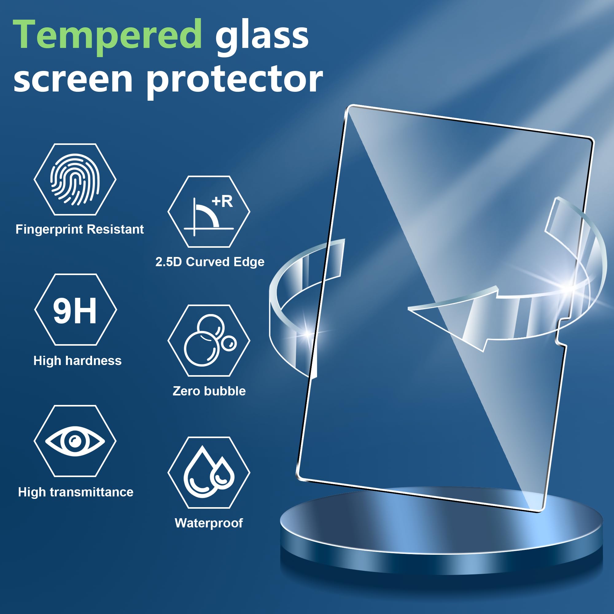 Suttkue for Red-magic Astra 9.6 inch Screen Protector,9H Hardness, Anti-Scratch, Tempered Glass flim, Case Friendly,Anti-Scratch,(2PACK): Redmagic Astra - 9.6 inch transparent