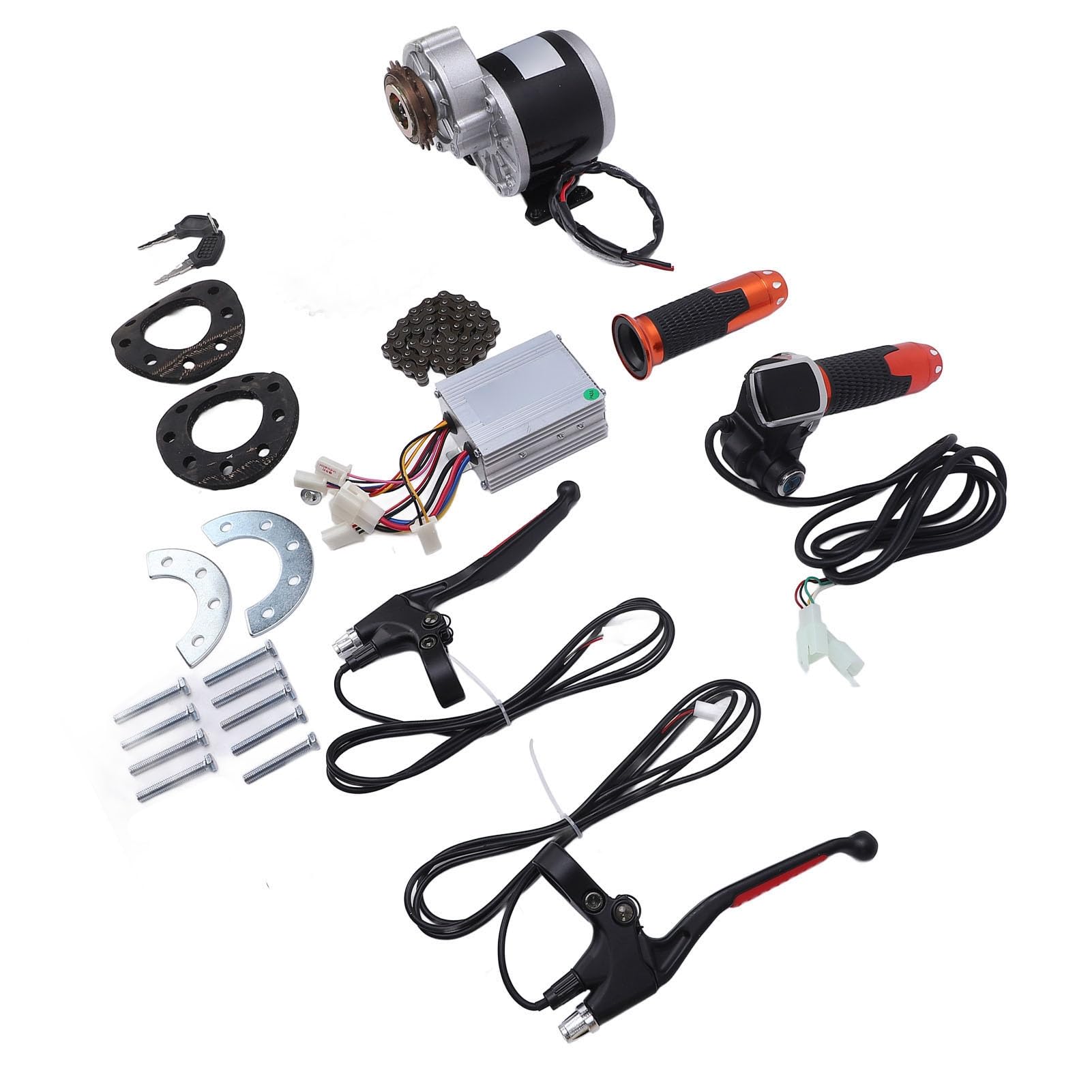 Jiawu Zestaw Silnika Redukcyjnego o Wysokiej Wydajności 12 V 350 W do Skutera Elektrycznego, Modyfikacja DIY, Korpus ze Stopu Aluminium, do Rowerów Elektrycznych, Mini Motocykli