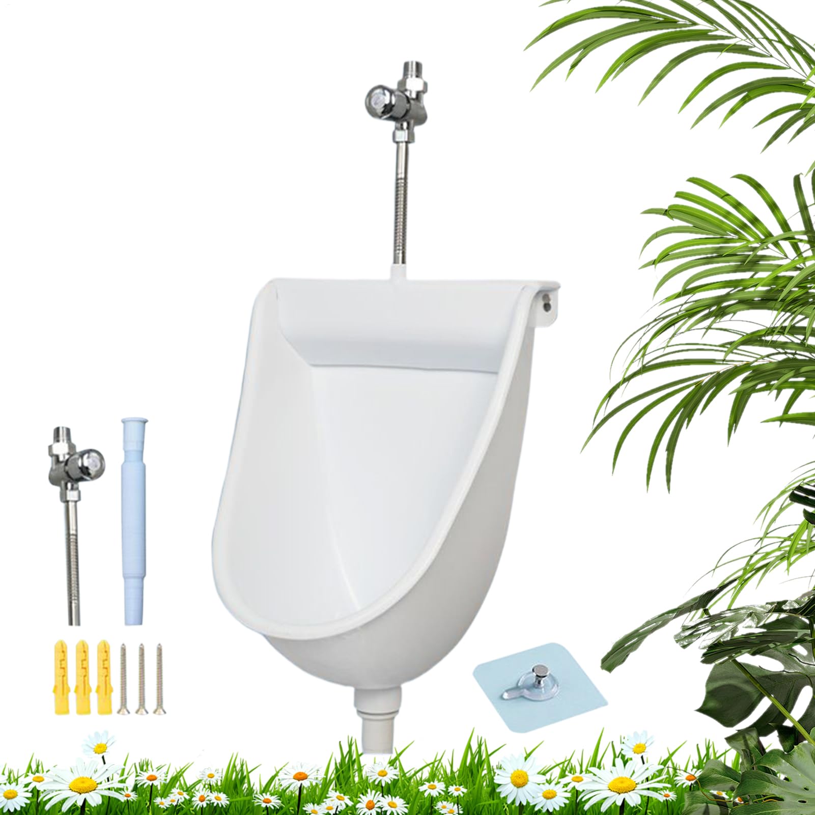 Toilettes flottantes – Toilettes pour homme avec chasse d'eau, urinoir mural | pour extérieur, dortoir, jardin, camping-car, appartement, papa, petit ami, grand-père