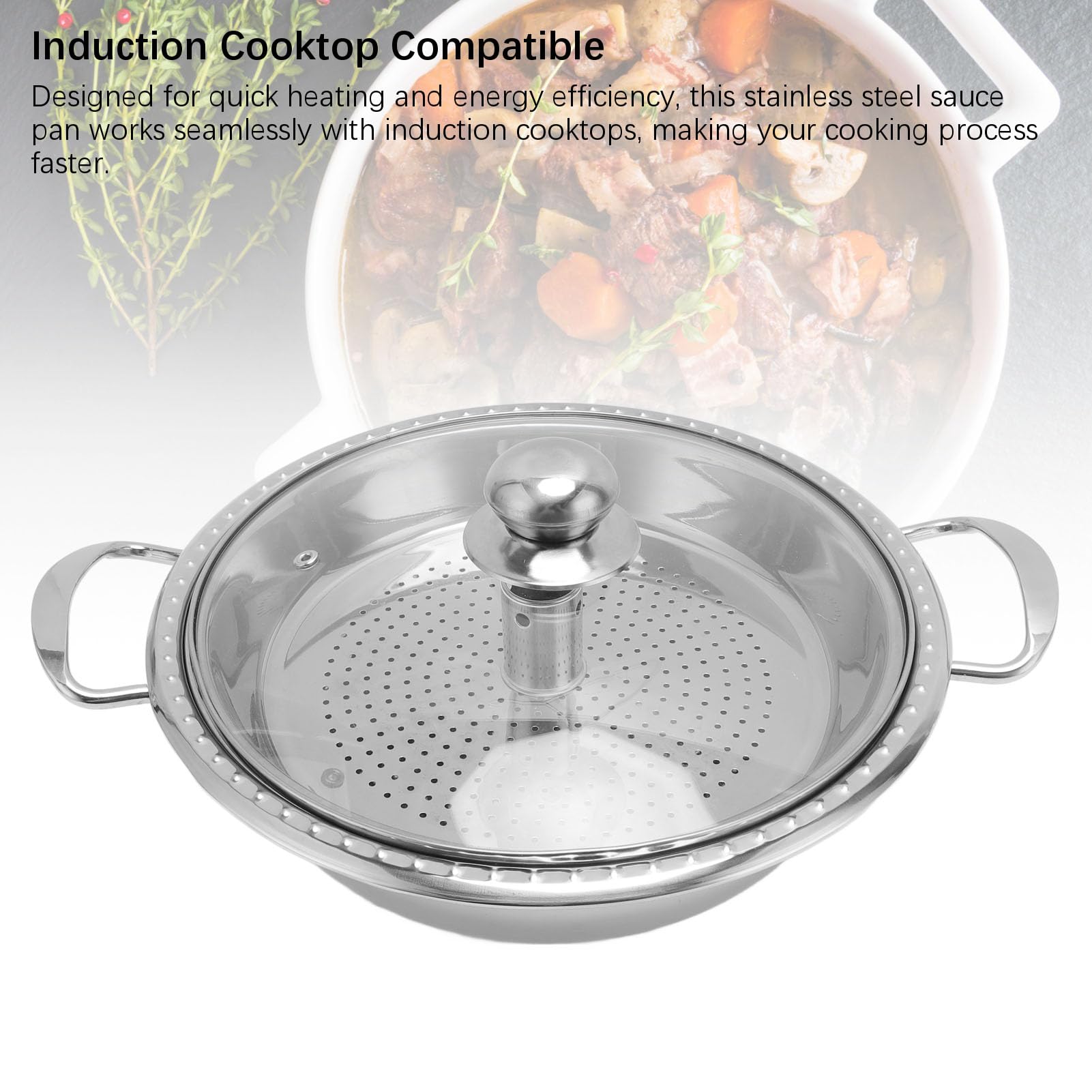 Olla de Caldo, Olla de Inducción Resistente de Calentamiento Rápido