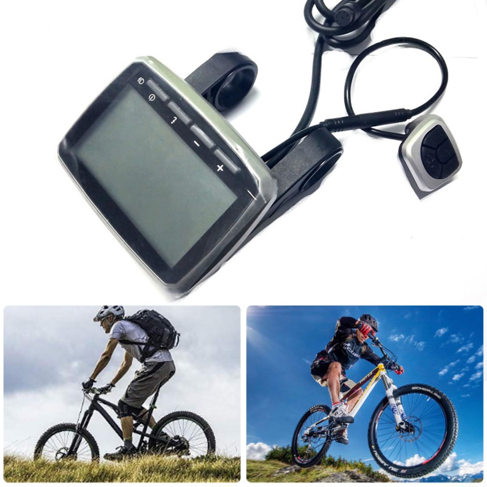 VLCD5 - Pantalla de 6 pines, para motor central Tongsheng TSDZ2 E-Bike, sin acelerador, pantalla negra ABS, para bicicleta eléctrica, pieza de actualización