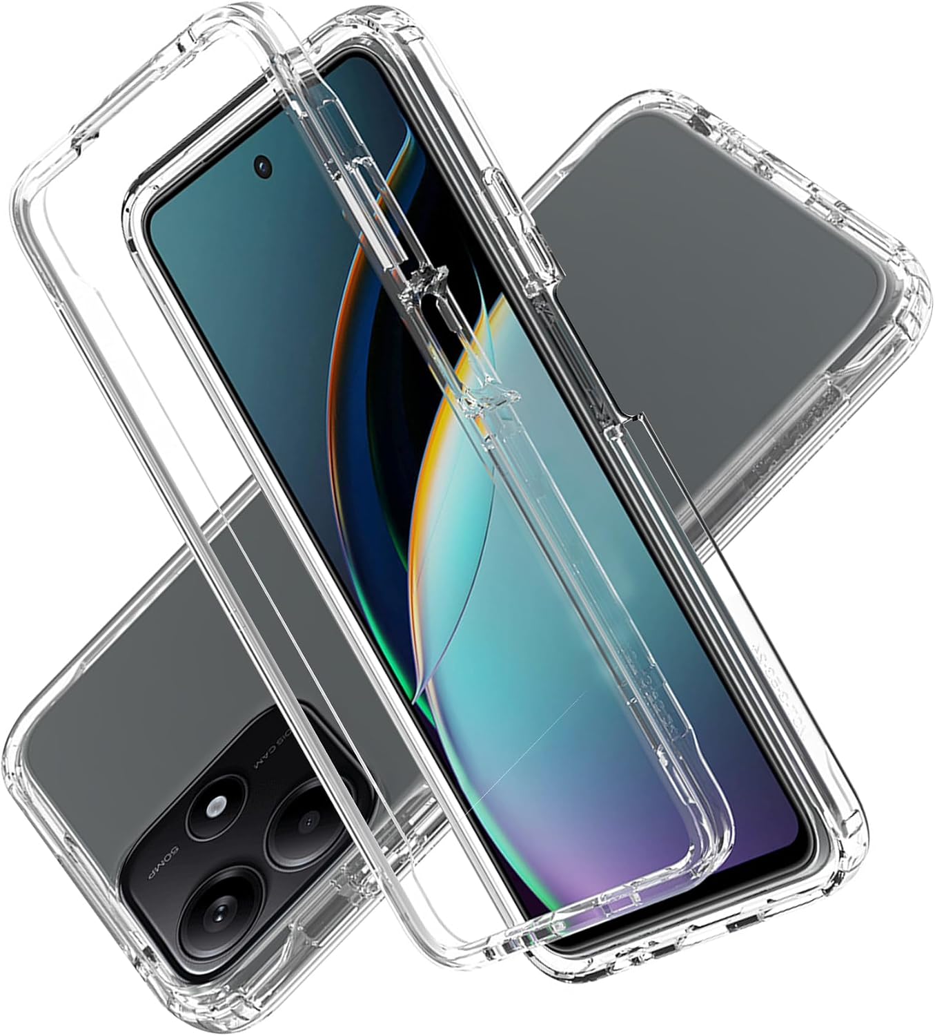 Case for Xiaomi Redmi Note 14 5G 360 Degree Transparent Shockproof Mobile Phone Case with Built-in Screen Protector TPU and PC Scratch-Resistant Protective Case for Xiaomi Redmi Note 14
