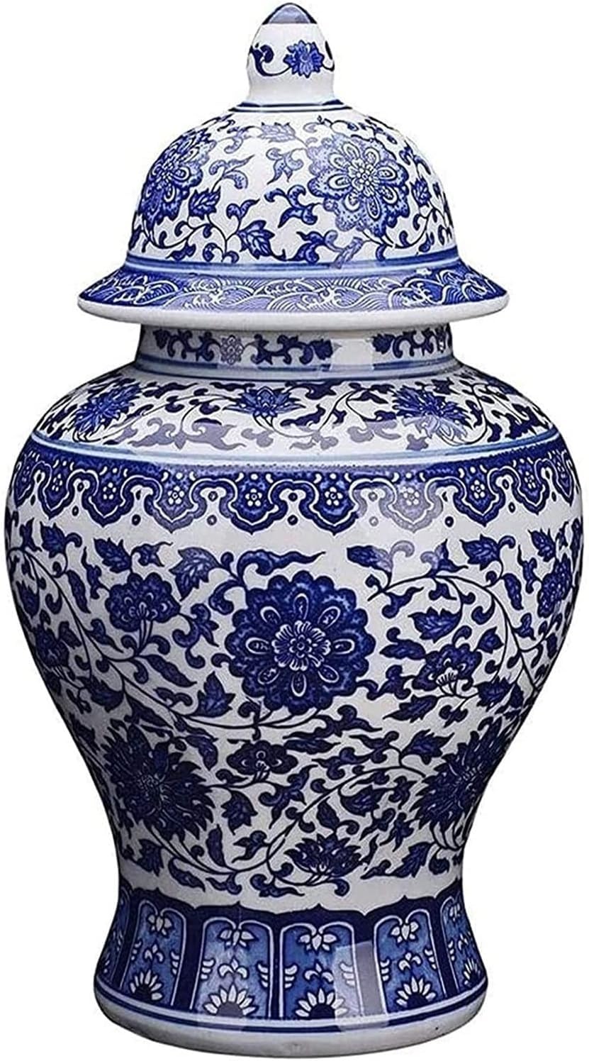 asdchZen Grain Dispenser With Ceramic,Rice Container, Ceramic Ginger Jarporcelain Vases Vase Ceramic Vase Porcelain General Jar Vase Home Decoration Decoration Living Room Decoration J