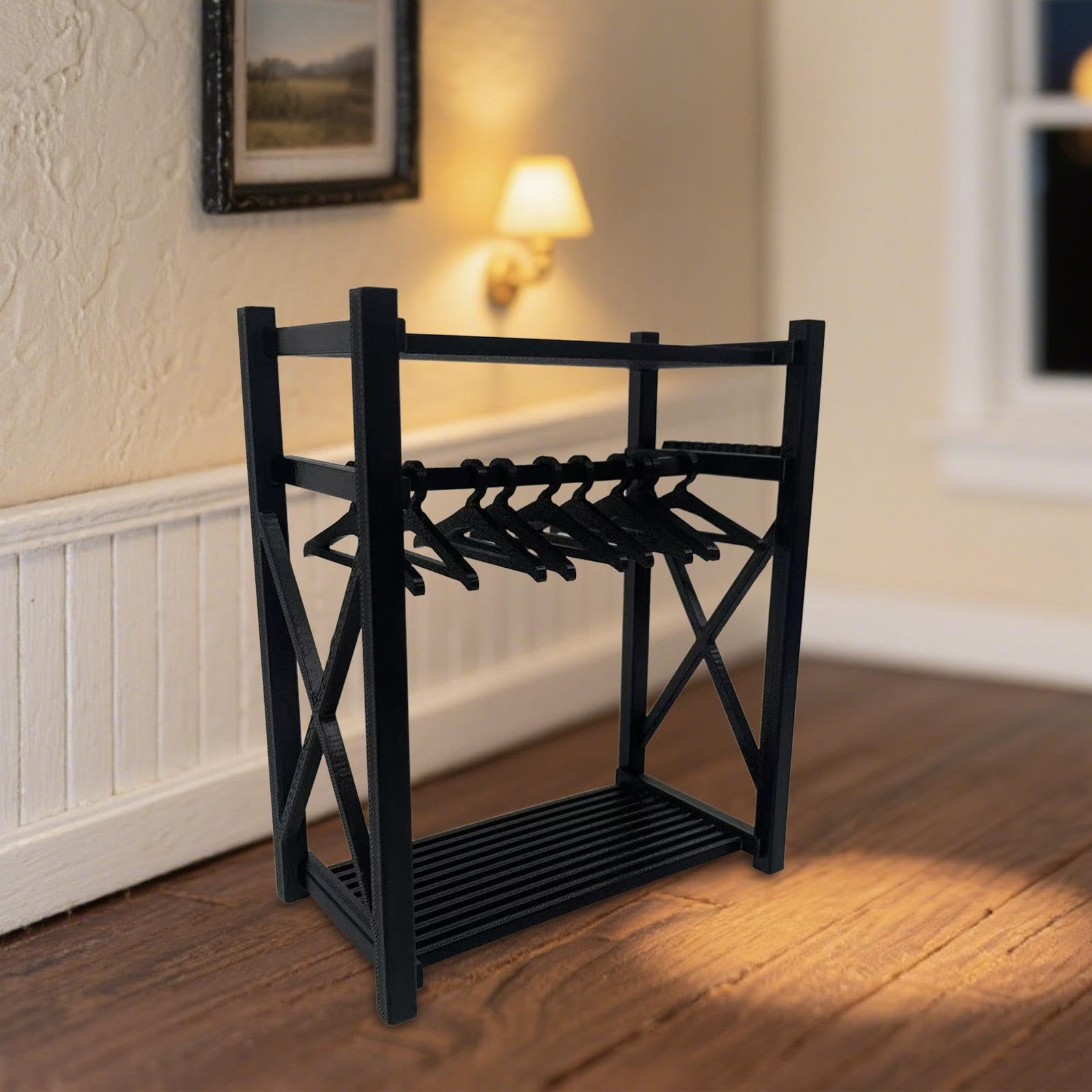 Armadio per casa delle Bambole, mobili per casa delle Bambole, mobili per in Miniatura, Decorazioni per Scene di Artificiali, Armadio in Miniatura, Nero