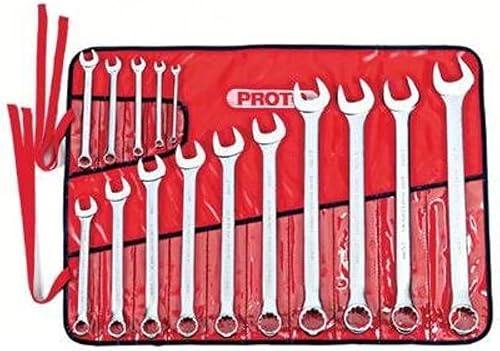 Proto - Juego de llaves ASD combinadas métricas satinadas de 12 Pt. 0.276 in-1.260 in (J1200P-MASD)