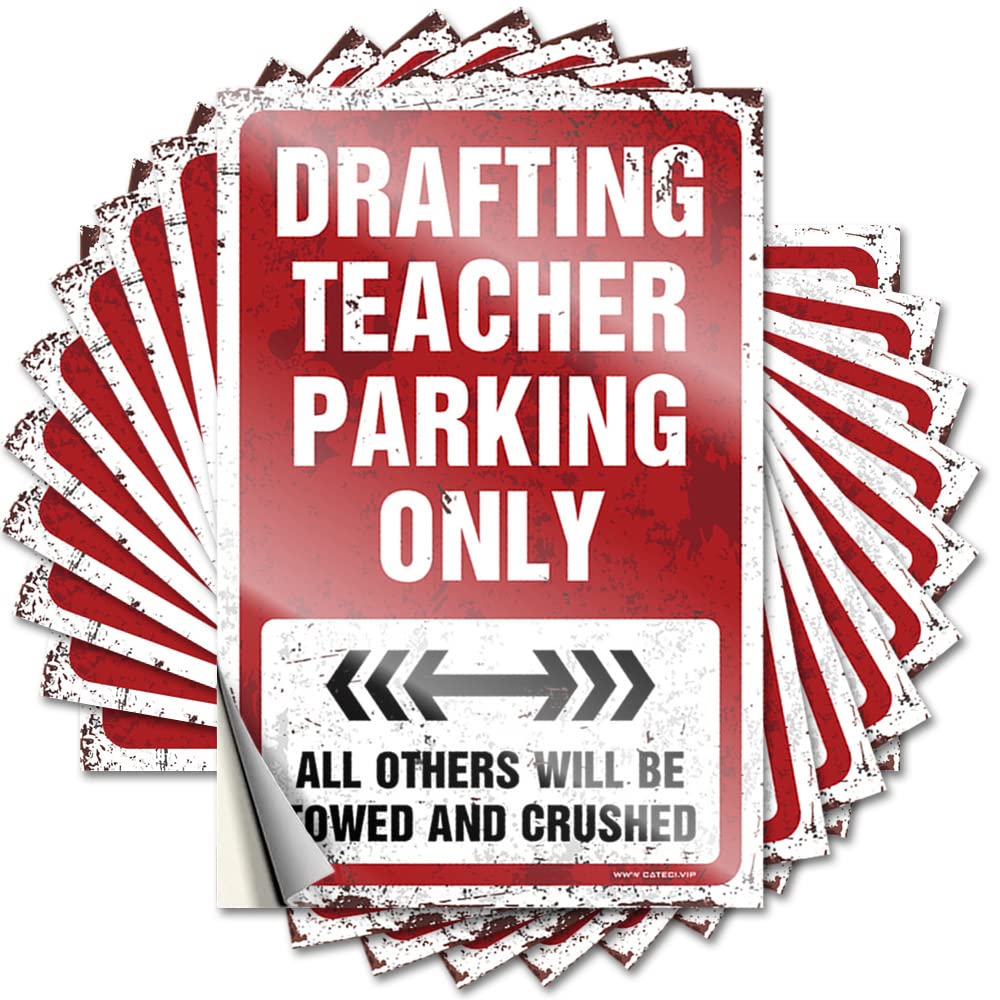 Coastal, Tattoo Cover Drafting Teacher Parking Only | Hunting Cute(6X9CM)