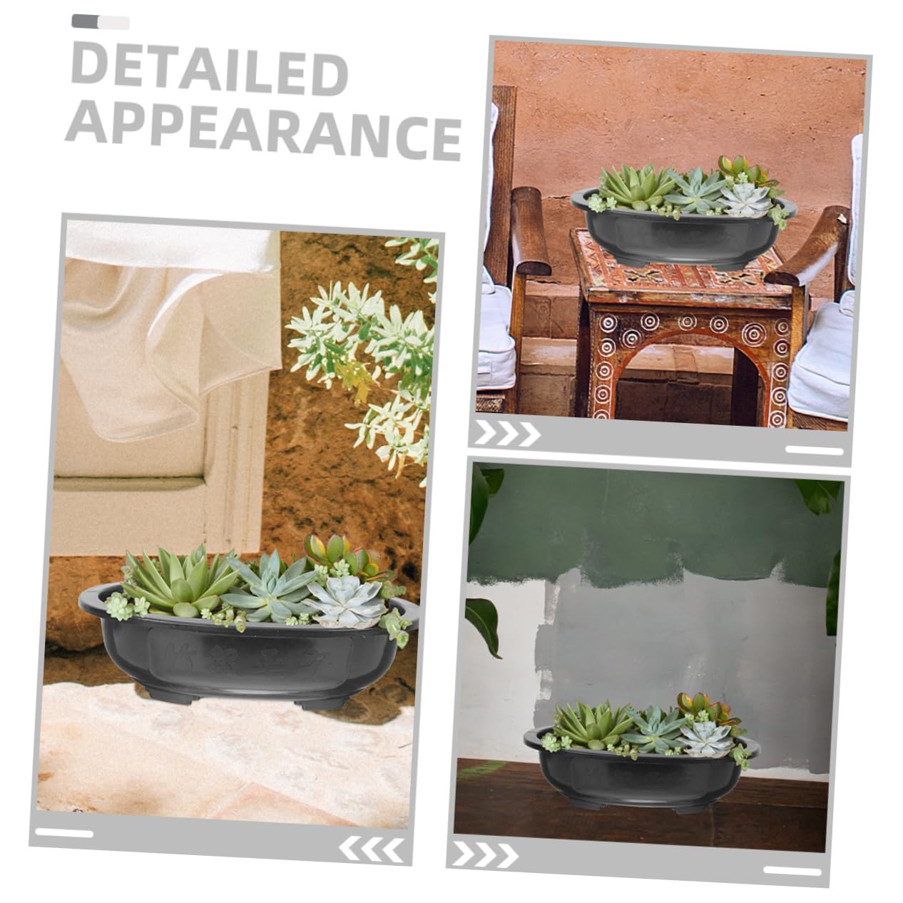 6pièces Jardinière Plastique Pots de Fleurs Ronds Drainants Petits Pots pour Plantes Intérieur Balcon et Jardin