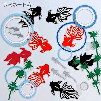 ハンドメイド　金魚　絵画　夏 ハンドメイド 金魚 絵画 夏