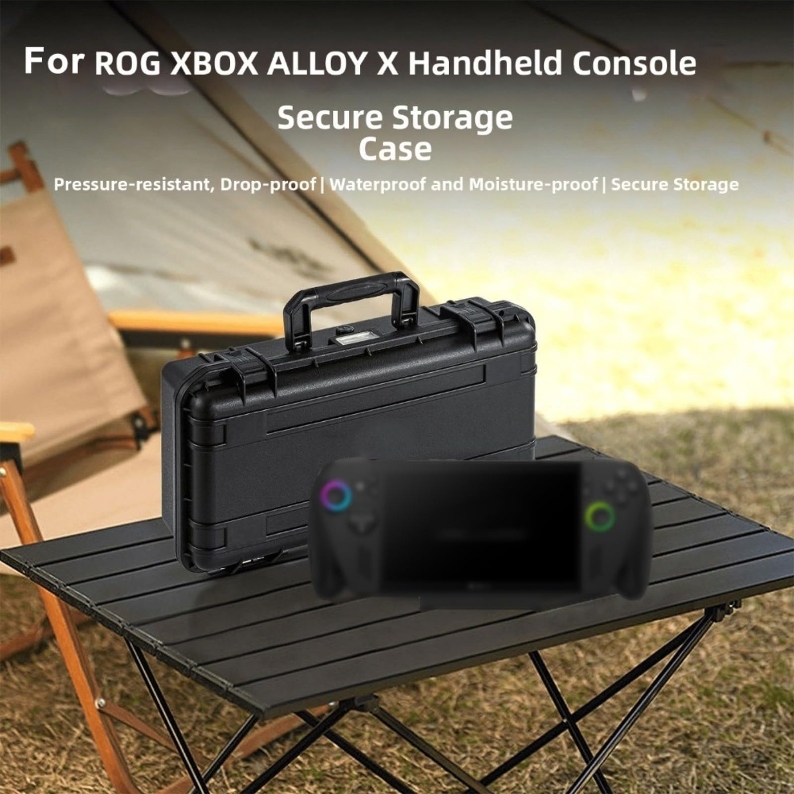 Caja de almacenamiento protectora portátil para ROG X, funda rígida compacta de polipropileno con amplio espacio para consola y accesorios, color negro