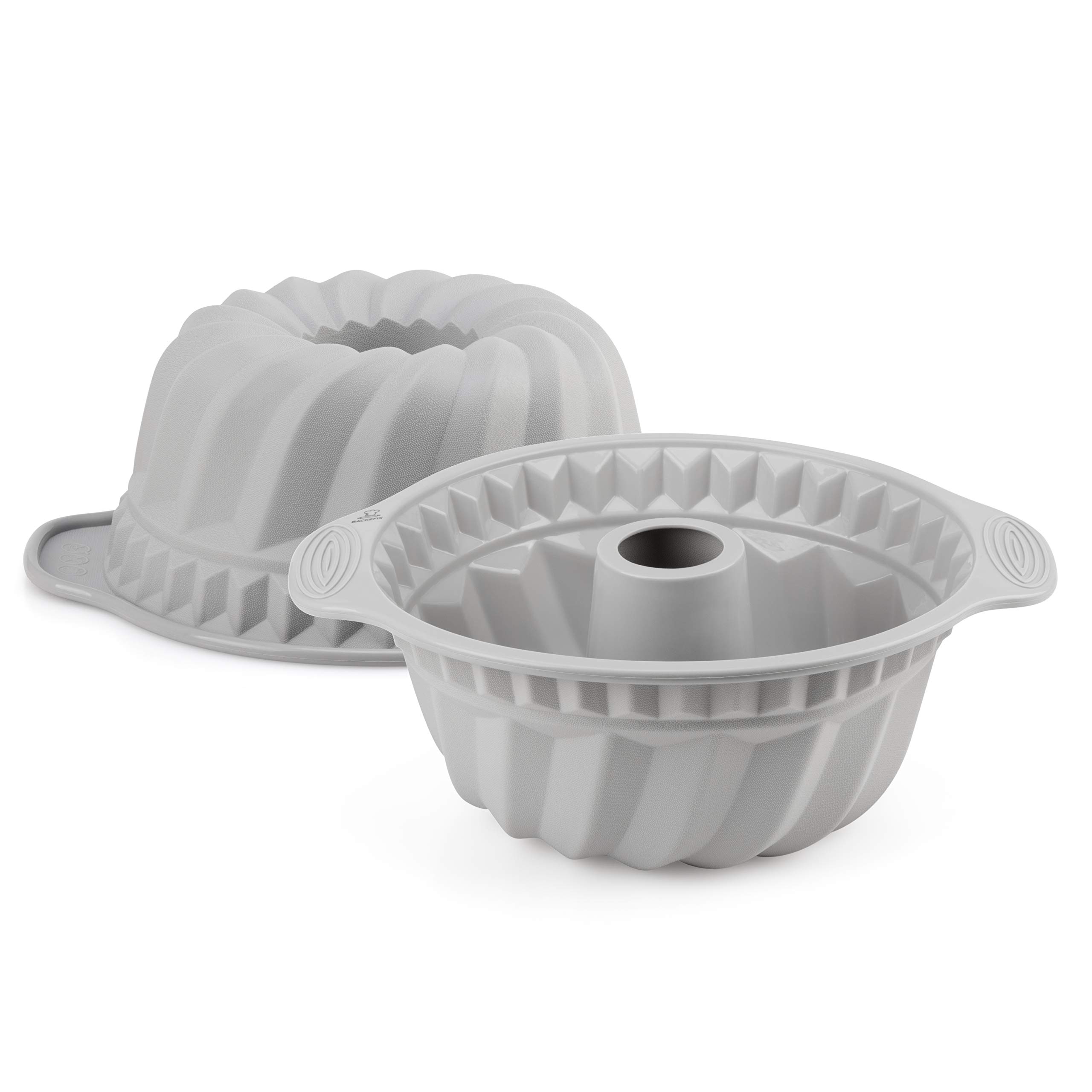 Backefix Gugelhupfform Silikon 24cm Ø | antihaft Gugelhupf Backform | Motivbackform mit Griff | ideale Kuchenform für Marmorkuchen mit perfekter Glasur, BPA-frei