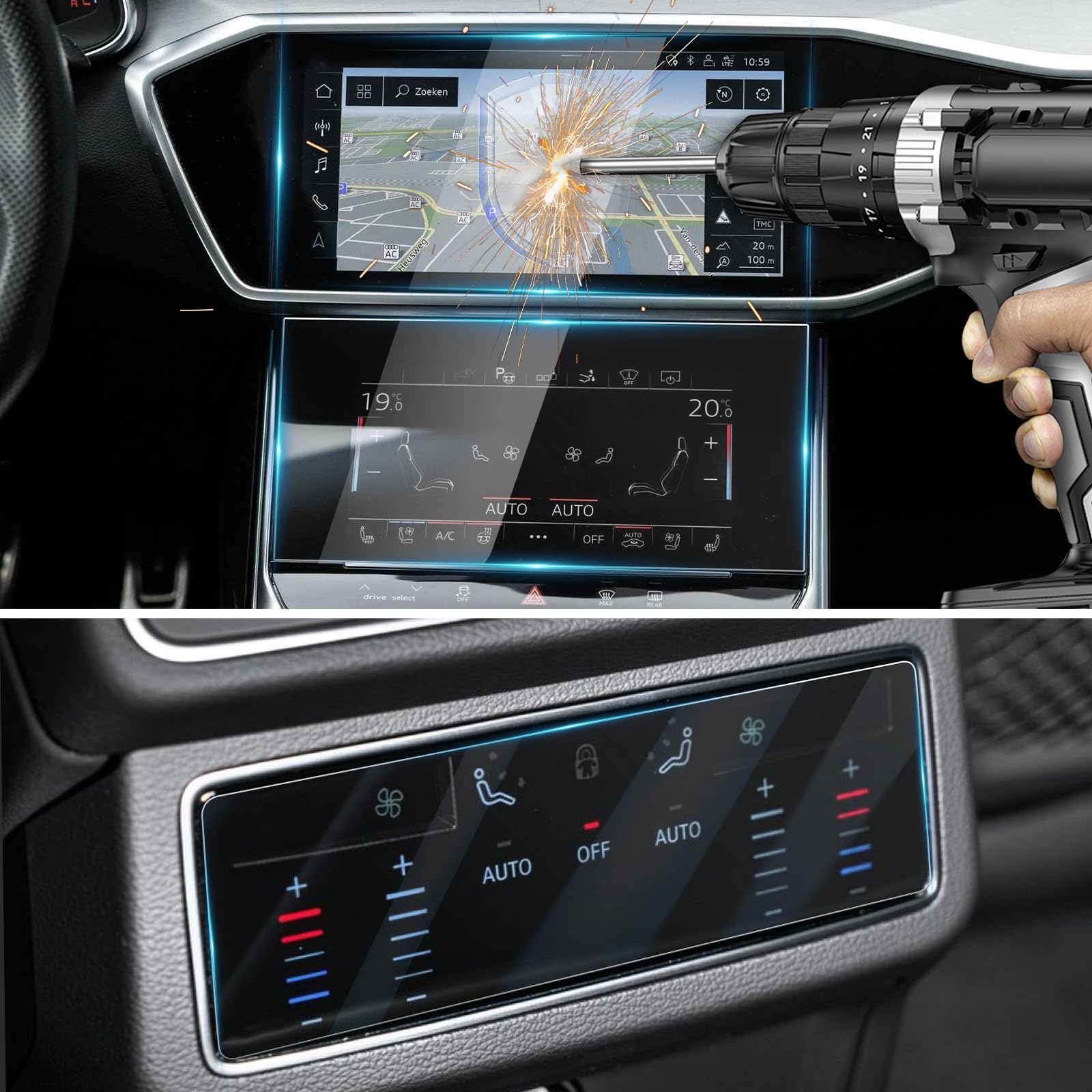 Film protection navigation Audi A7 voyagez sereinement avec ecrans propres - 8