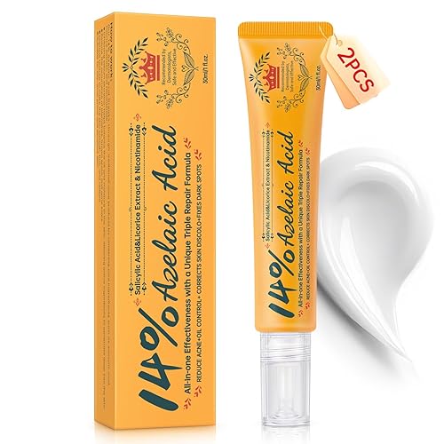 Crema de acné con ácido azelaico 14%  Removedor de manchas oscuras para cara, tratamiento del acné y cuidado de manchas Ácido salicílico y
