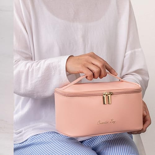 Miniatura 5 de Kitenrom Preppy - Bolsa de maquillaje pequeña de viaje para mujeres y niñas, pequeña bolsa de aseo organizador lindo (rosa raíz)