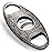 CIGARLOONG Cigar Cutter Stainless Steel Bronze Engraved Double Cut Blade (Color:Silver1)