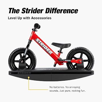 Strider Rocking Base - Fits All Our 12 Balance Bikes - for Kids 6 Months to 2 Years - All-Weather, Durable Plastic - Easy Assembly & Adjustments