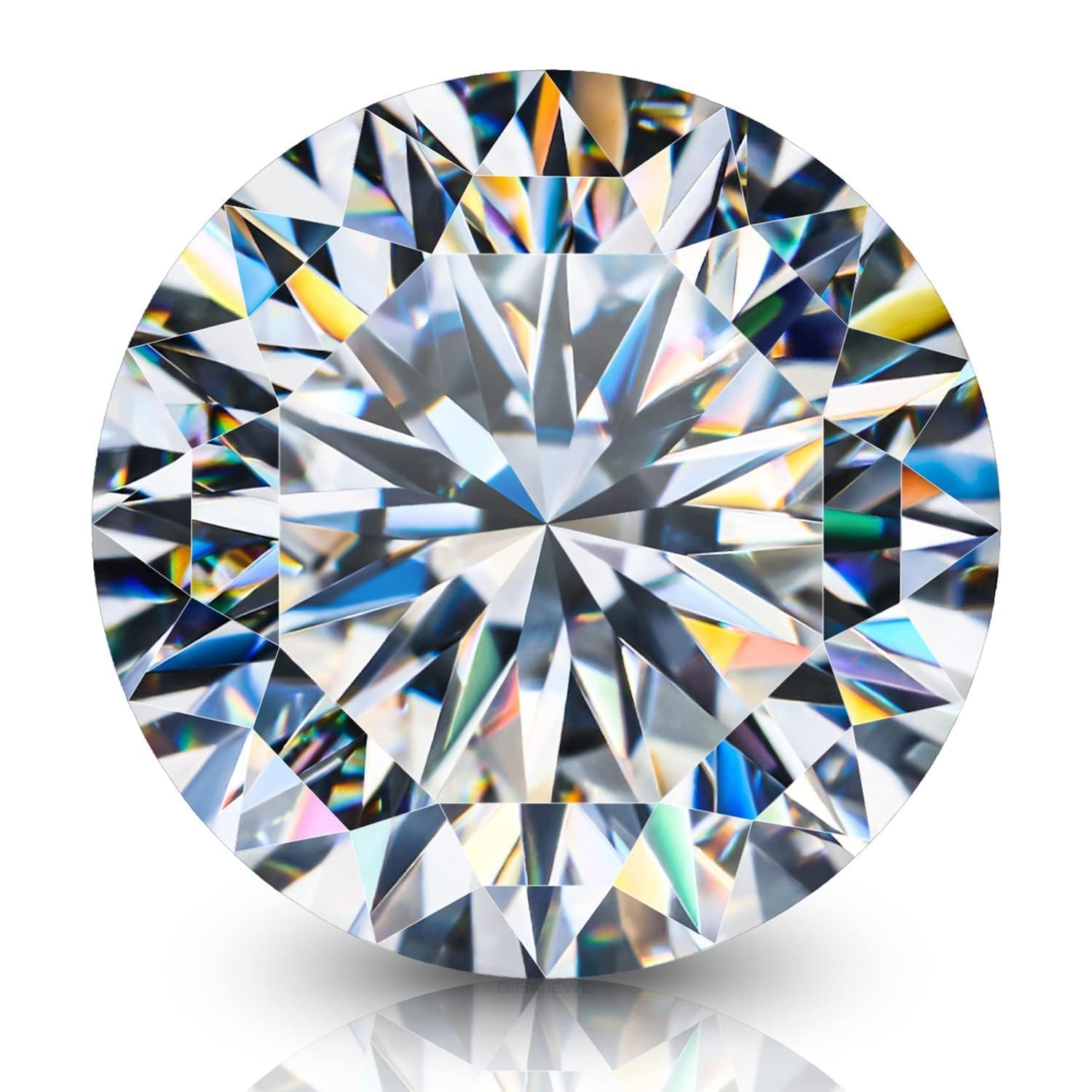 SKYFUN Moissanite D Color Simulated Diamond Loose Stone Round Brilliant Cut Excellent Cutting VVS Clarity for Jewelry Making,Gifts for Women