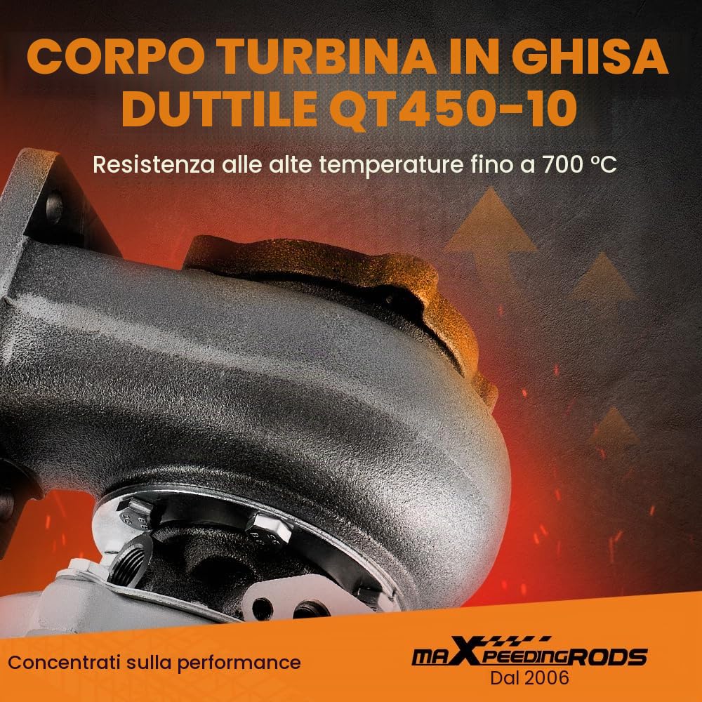 maXpeedingrods GT30 GT3037 GT3076 Turbocompressore Universale V-band Turbo 500HP 2.5L-3.0L Raffreddamento ad acqua [MAGAZZINO EUROPEO] | V-band Turbo 500HP 2.5L-3.0L Raffreddamento ad acqua