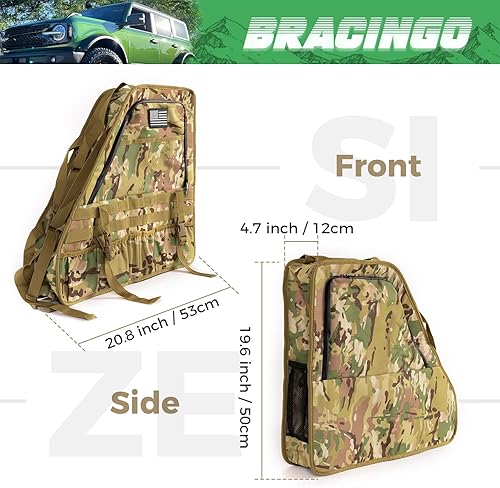 Miniatura 6 de Bracingo Bolsa de almacenamiento de barra enrollable para maletero trasero, bolsas de sillín organizadoras de carga, compatible con Ford Bronco de 4