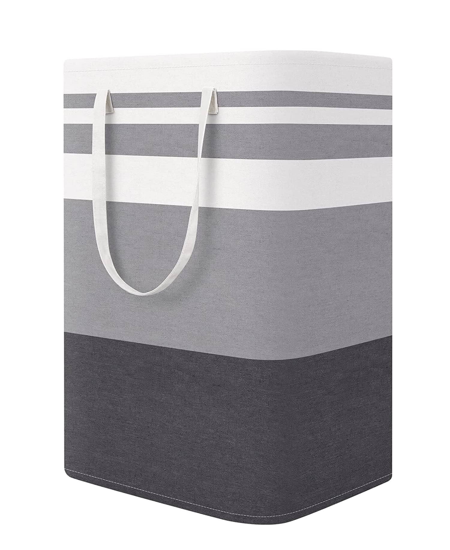 House of Quirk Linen Laundry Hamper Collapsible Large Laundry Baskets With Easy Carry Handles Freestanding Storage Basket (75 Litre, Gradient Stripe)-image-49