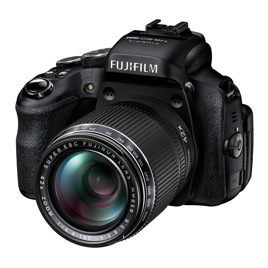 Fujifilm FinePix HS50EXR Fotocamera Digitale 16 Megapixel, Sensore CMOS EXR II, Zoom 42x 24-1000 mm, Stabilizzatore Meccanico, Batteria al Litio, Nero