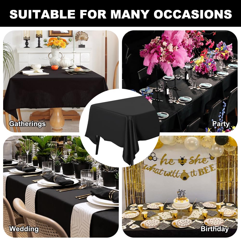 AebDerp 5 tovaglie in plastica usa e getta, 137 x 274 cm, impermeabili, rettangolari, durevoli, per feste, banchetti, picnic, matrimoni, compleanni, campeggio e decorazioni per la casa (verde scuro