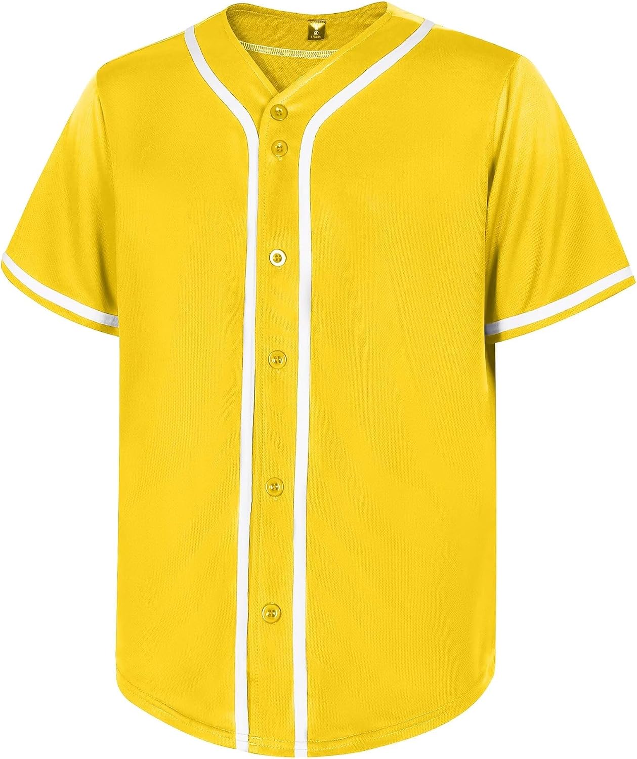 babyhealthy Mens Blank Baseball Jersey Button Down Shirts Plain Hip Hop Hipster Tshirts Softball Sports Active Tee