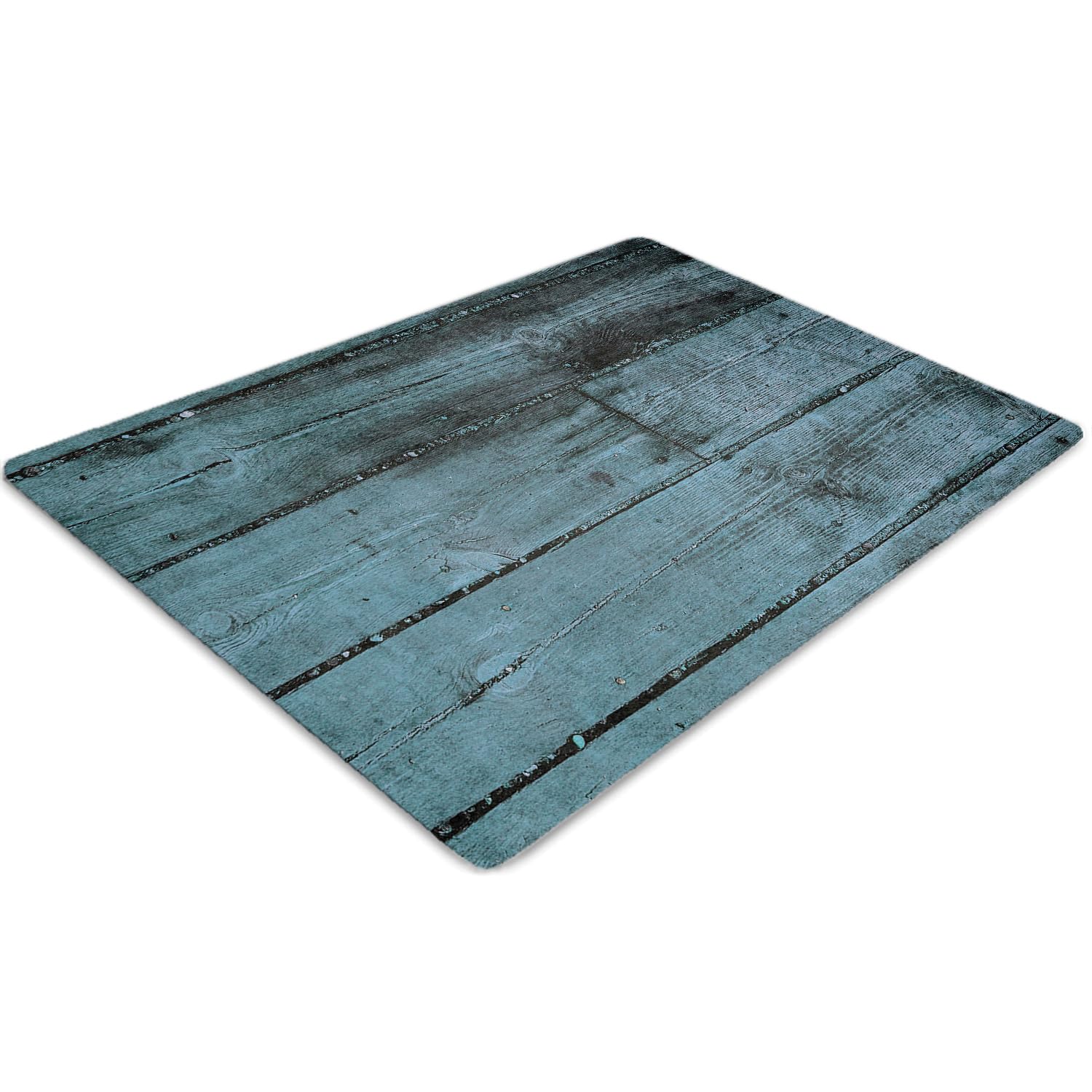 Tapis de chaise 120x90 cm rectangulaire en PVC bleu pour sol