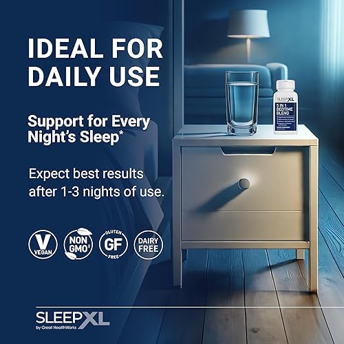 Miniatura 6 de SleepXL Suplemento para dormir fórmula que no forma hábito, duerme más rápido y duerme más tiempo - 5 ingredientes clave incluyen melatonina,