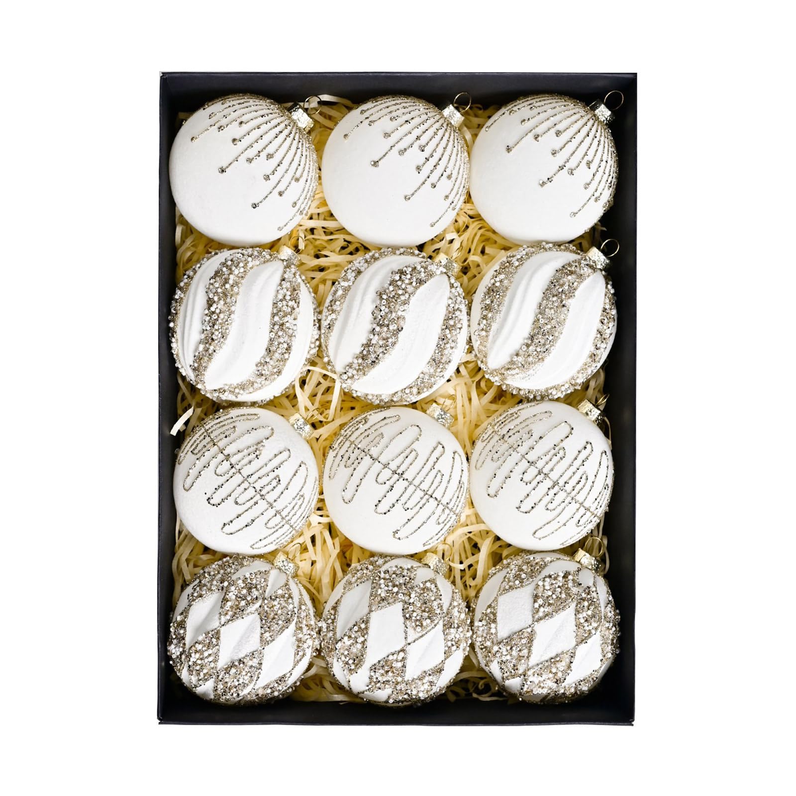 Boules de Noël x12 suspendre pour sapin décoration intérieur et extérieur
