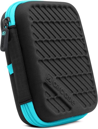 AirCase 2.5 Inch External Hard Drive Case with Shockproof EVA HardShell &amp; Soft Lining | Travel Organizer Pouch with Mesh P...
