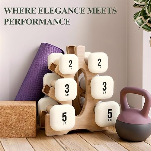 Miniatura 9 de PAETA Mancuernas, antideslizantes, no ruedan, asas gruesas, pesas libres, mancuernas cuadradas para entrenamientos seguros en casa, levantamiento de