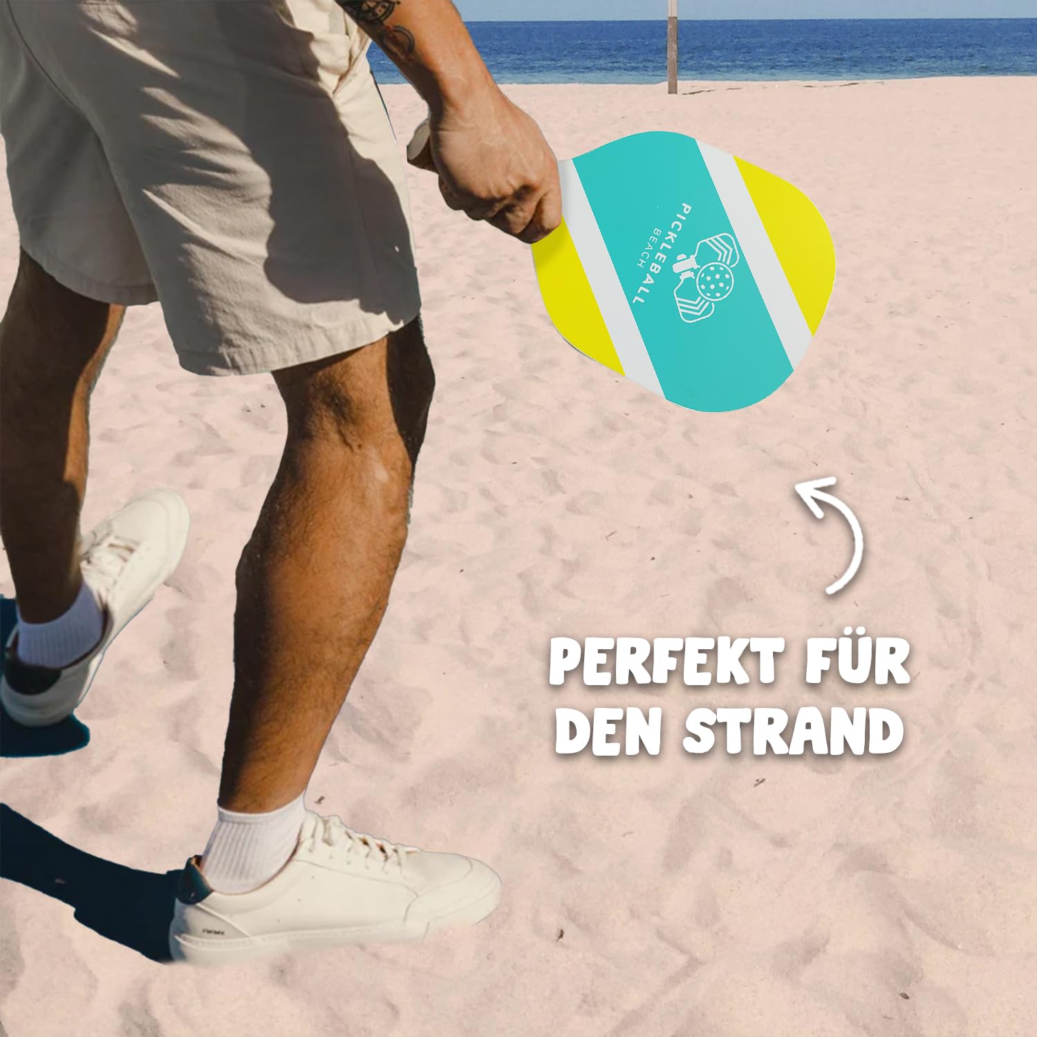 Pickleball Pro® | 2 Holzschläger + 3 Bälle | Offizielles Pickle Ball Set mit Transporttasche | Strand, Outdoor, Sport Spiel | Erwachsenenspiele | 100% Fun | OriginalCorner®
