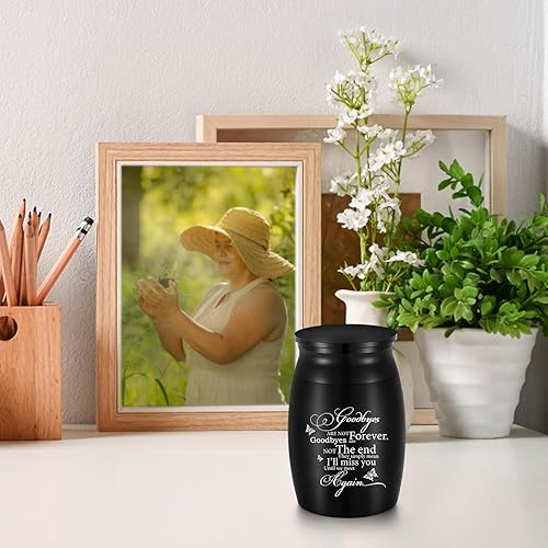 Miniatura 4 de Urnas pequeñas para cenizas humanas, recuerdo de 3 pulgadas, mini urnas de mariposa para cenizas humanas, mini urna funeraria de cremación, urna