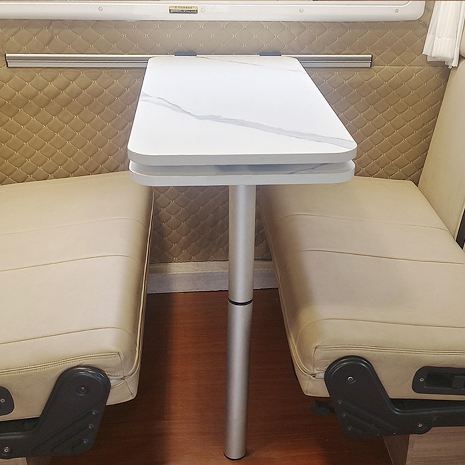 Wohnmobiltische Klapptisch für Wohnmobile 360 Grad Schwenkbar Abnehmbar Verstellbar Wohnmobilzubehör Truck Wohnwagen(Gray)