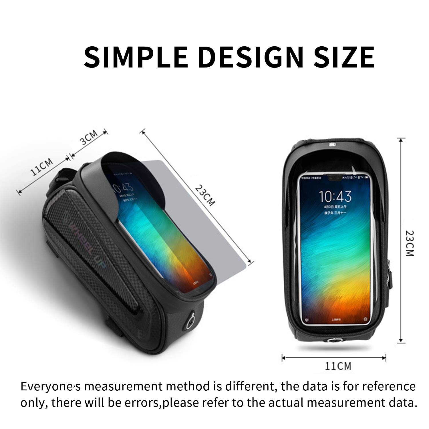 Sacoche de Cadre de vélo Sacoche de Cadre 7 Pouces, Sacoche de Guidon, étui étanche pour téléphone Portable pour Smartphones avec écran Tactile Sensible pour VTT, vélos de Course