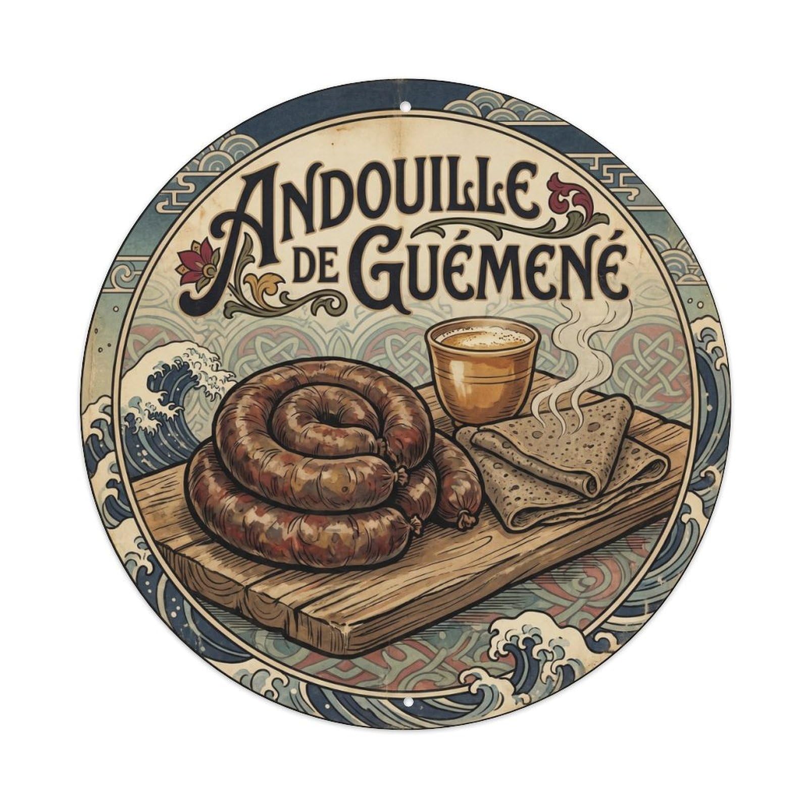 Languedoc French Sausage Travel Food Truck Metal Tin Sign