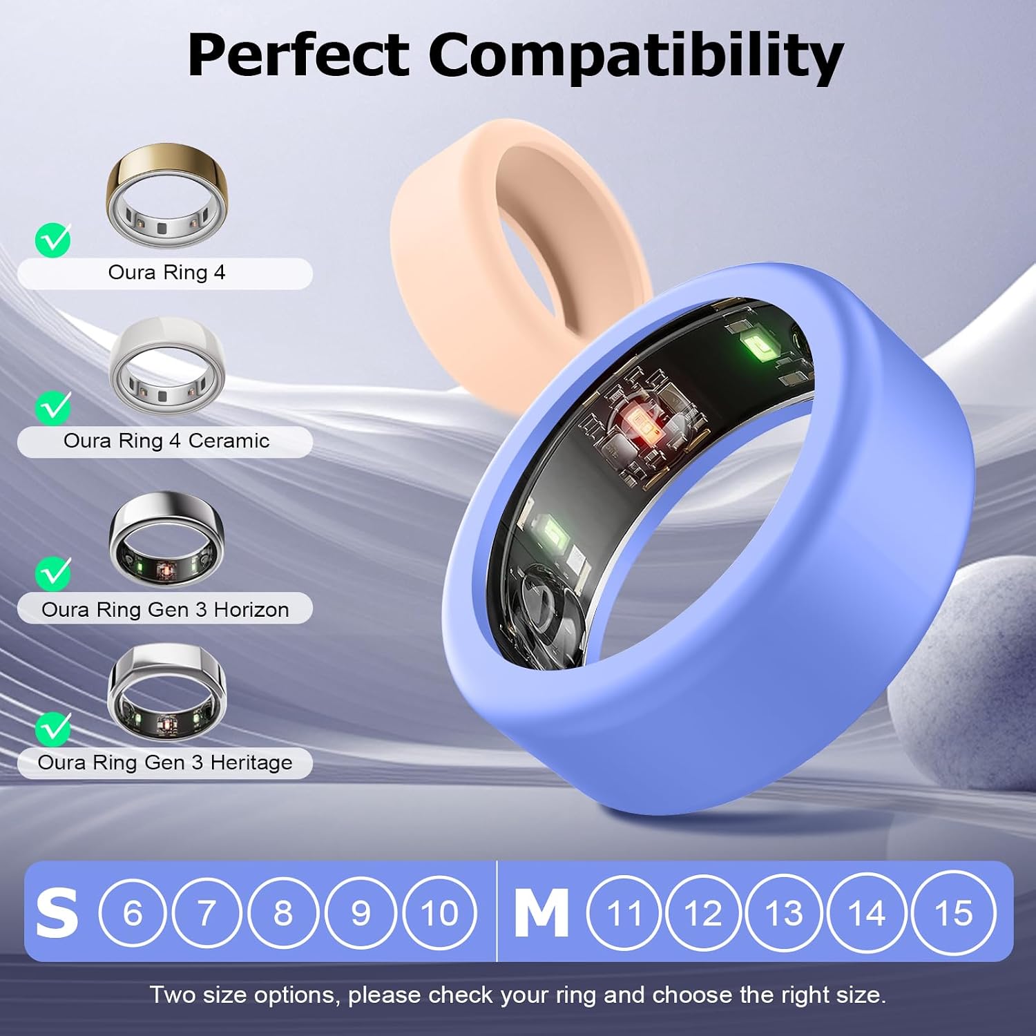 TiMOVO 10 Pack Ring Cover Compatible with Oura Ring Gen 4/Gen 3, Anti-Scratch Elastic Silicone Oura Ring Case Protector Working Out Accessories for Women Men, S for 6 7 8 9 10, Colorful