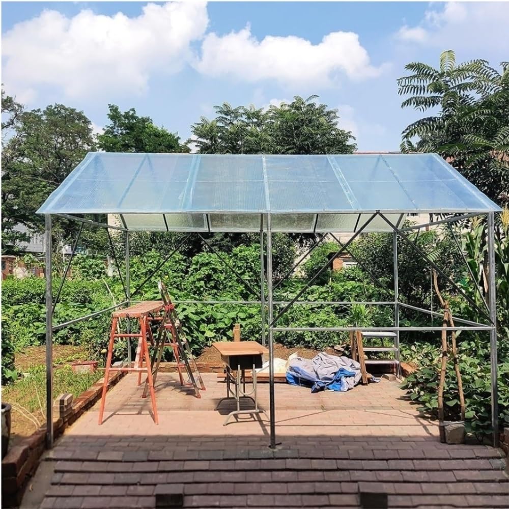 0,8 Mm Láminas De Policarbonato para Invernaderos Protección UV, Panel para Techos Cubierta De Repuesto Fibra De Vidrio para Gallineros, Pérgolas, Casetas De Bombas(39.4" x19.7')