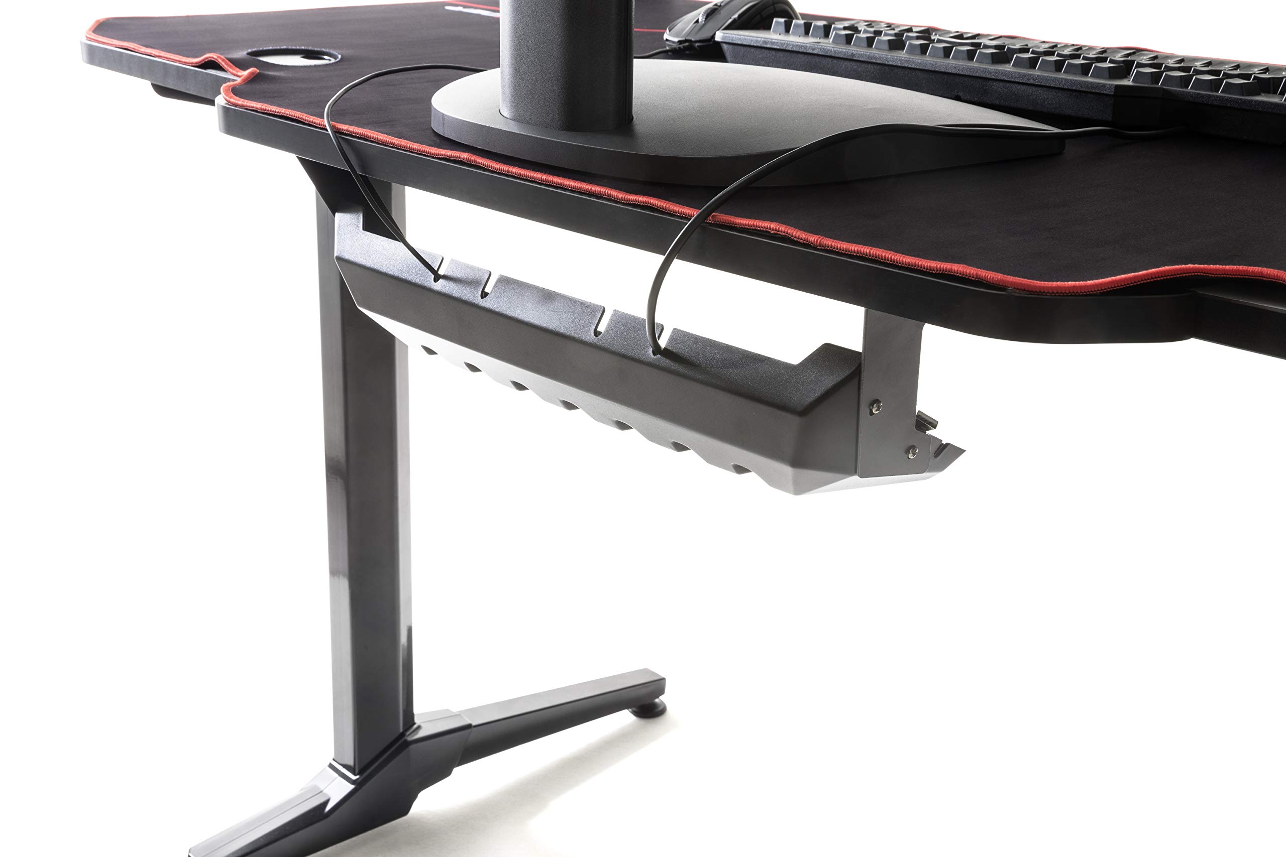 Robas Lund Gaming Tisch DX Racer 2 Gaming Desk Schwarz Carbonlook, BxHxT 140x75x65 cm