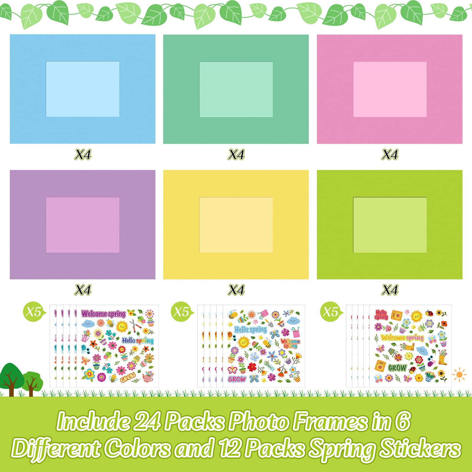 Snapklik.com : Capoda 24 Pack Spring Picture Photo Frames Craft Kit ...