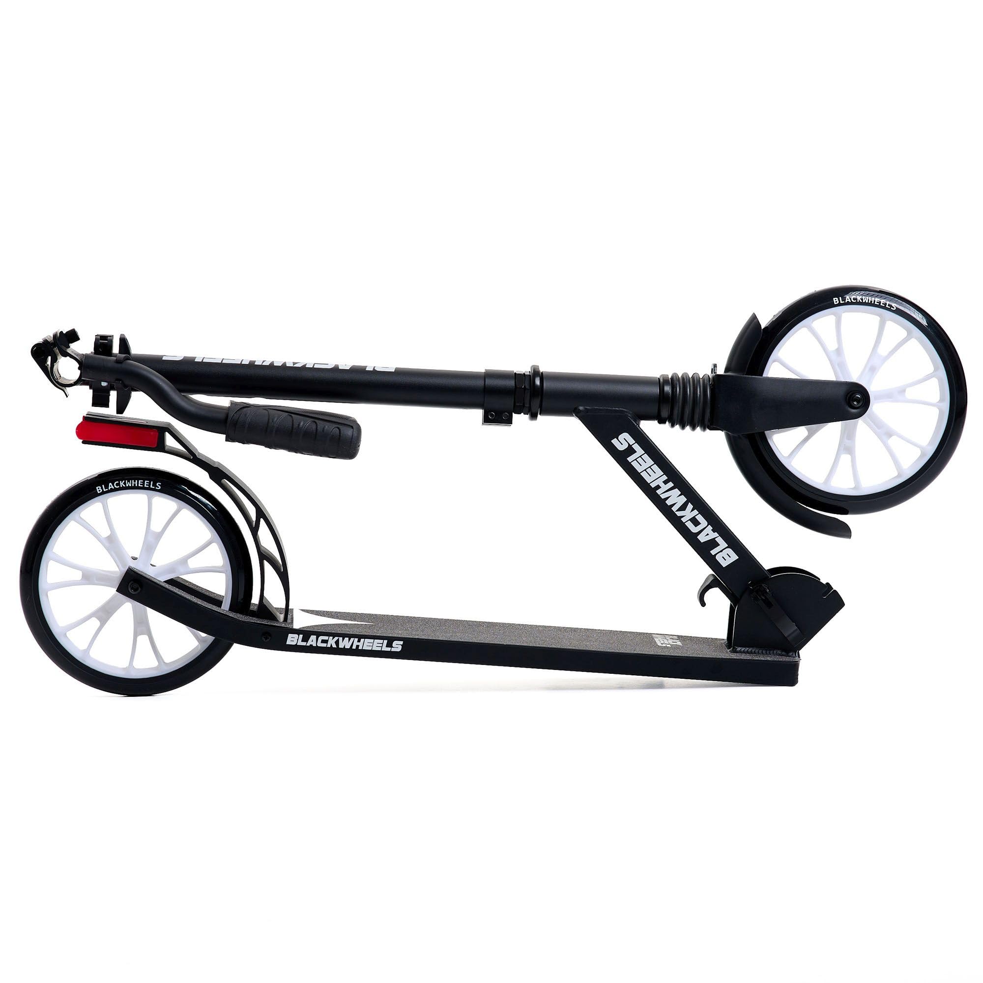 BLACKWHEELS ZOOM Monopattino da Città – Ruote Grandi 200mm, Pieghevole, Ammortizzato, Manubrio Regolabile in Altezza, Telaio Leggero in Alluminio, Guida Confortevole su Ogni Superficie