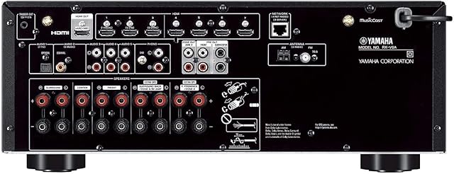 Yamaha AV Receiver RX-V6A - Network Receiver with Dolby Atmos Height Virtualizer, Gaming Functions and Voice Control, all-Round Talent with 7.2 Channels, in Black