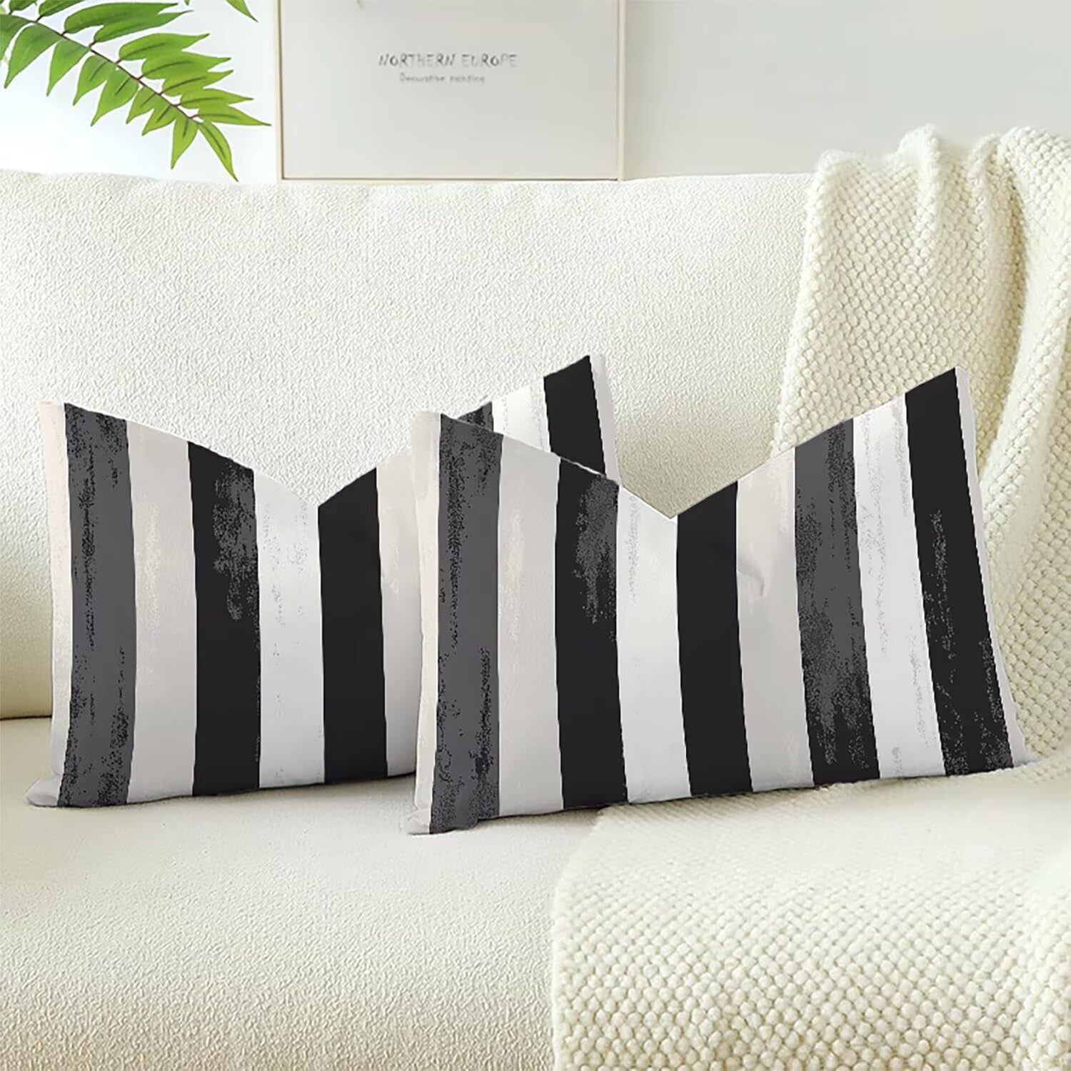Housses de coussins velours 60x40cm lot de 2 Xlccaioo XC-9424