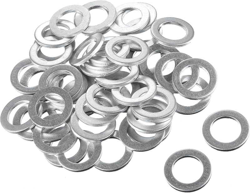 Arruela de esmagamento do bujão de óleo do motor Mudder 14 mm – Pacote com 50 unidades